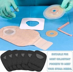 6 Pcs Ostomy Bag Covers Waterproof Ostomy Shower Cover Stretchy Lightweight Colo