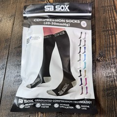 SB SOX Compression Socks (20-30mmHg) black & gray unisex men women
