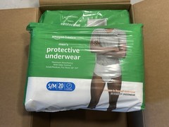 60ct Amazon Basics Men’s Protective Underwear, Maximum Absorbency, S/M
