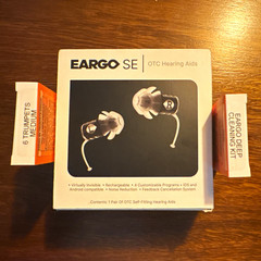 EARGO SE Hearing Aid Dome Kit, 6 Medium Clear Trumpets + Cleaning Kit