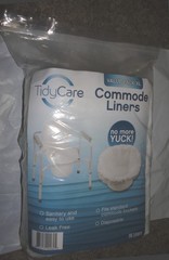 96 PACK TIDY CARE Bedside COMMODE LINERS for Portable Toilet Chair Bucket XL