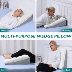 7.5″ Bed Wedge Pillow for Acid Reflux, Snoring, Sleep Apnea