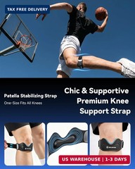 Patellar Tendon Support Strap, Patella Band for Running, Basketball, Hiking, Vol