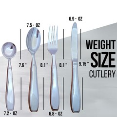 Weighted Silverware for Hand Tremors | Heavy Utensils for Arthritis & Parkinson‘