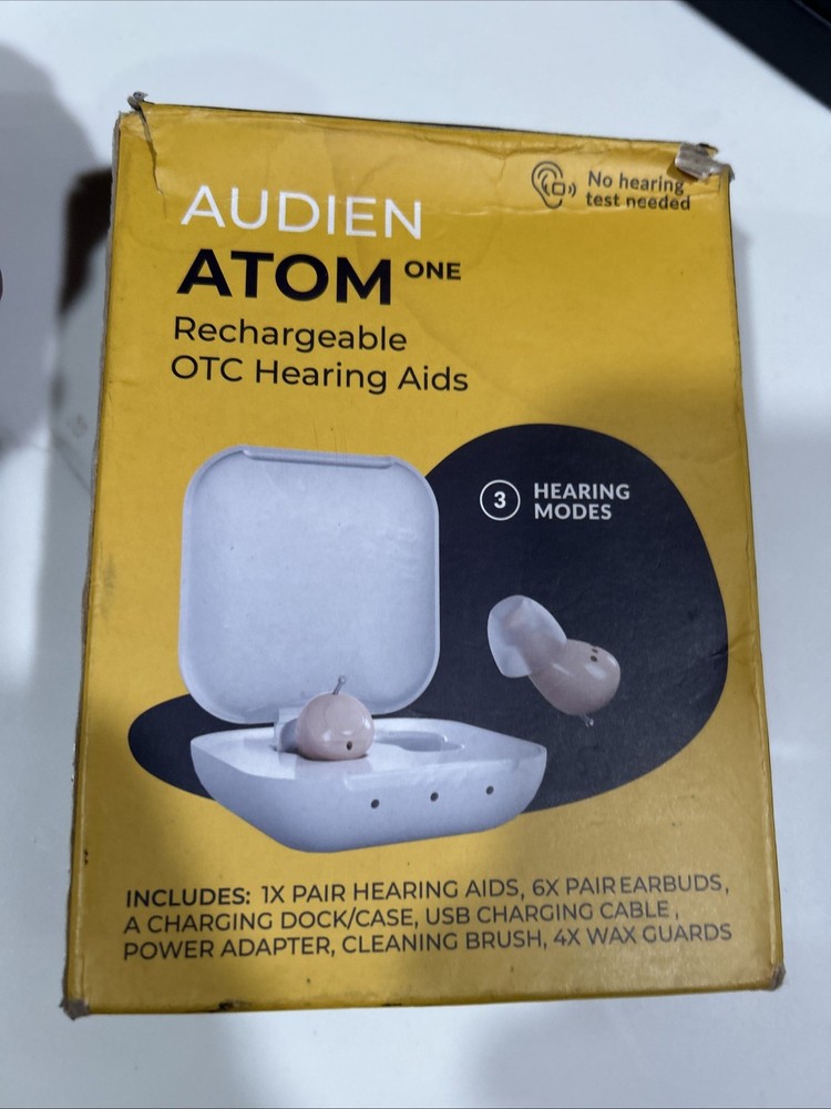 AUDIEN ATOM ONE [BEIGE] RECHARGEABLE OTC HEARING AIDS – OPEN