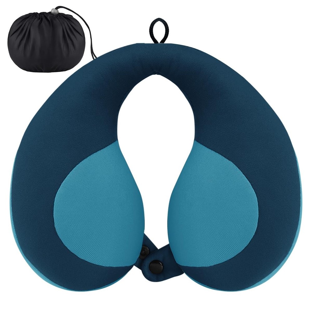INFANZIA Chin Supporting Travel Neck Pillow, Comfortably Child-Size, Blue