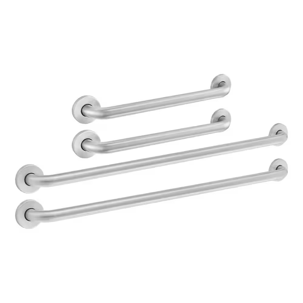 18 In. X 1-1/4 In. and 36 In. X 1-1/4 In. Concealed Screw Grab Bar Combo in Brus