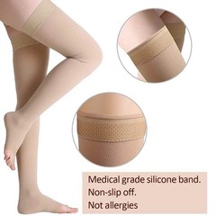 Compression 20-30mmhg Thigh High Relief Stockings Footless Supports Sock Therapy