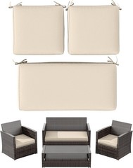3 Pack Outdoor Furniture Cushions,High-Elastic 36x18x3in,18x18x3in, Cream