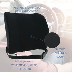 Core Products Standard Bucket Seat SitBack Rest Lumbar Support Travel Cushion