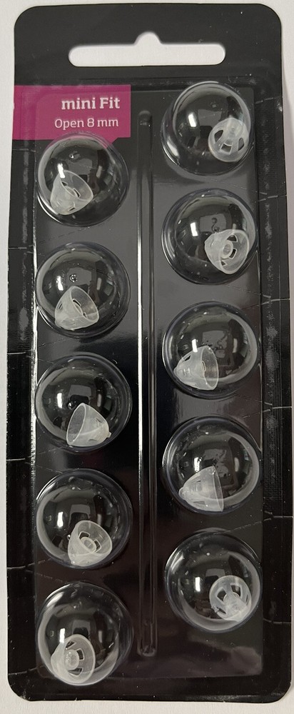 1 Pack miniFit 8mm Open Domes For Oticon Hearing Aids. 10 Domes Total. Generic.