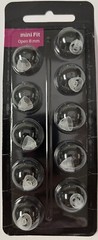 1 Pack miniFit 8mm Open Domes For Oticon Hearing Aids. 10 Domes Total. Generic.