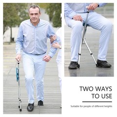 Yayayo Hold 440 lbs Folding Canes with Seat Walking Stick Height Adjustment C…