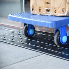 1″ 4″ Rise Height Heavy-Duty Rubber Threshold Ramps Cuttable Entrance Doorway