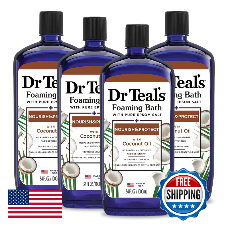 Dr Teal’S Dr Teals Foaming Bath Pure Epsom Salt Nourish Protect Coconut Oil 34