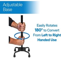 RMS Quad Adjustable Walking Cane with 4 Pronged Base for Extra Stability – Black