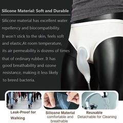 Urine Collection Bag Condom Catheters for Men Reusable Portable Silicone Urinal