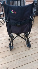 NOVA 19″ steel transport wheelchair with a 300-lb weight capacity