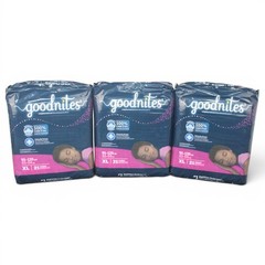 Goodnites Girls‘ Nighttime Bedwetting Underwear XL 95-120+ lbs 63 Count
