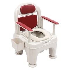 Bedside Toilet Portable Toilet Floor Standing Toilet W/Tissue Box 300kg/661.39lb