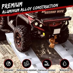 2pcs Aluminum Trailer Ramps 6000lbs 72″ x 15″ Aluminum Ramps with Hook Ends
