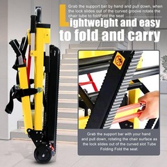 Foldable 3-in-1 Electric Stair Climbing Power Wheelchair w/ Safety Belt