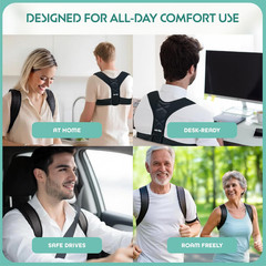 Posture Corrector for Women & Men – Fully Adjustable Back Brace Posture Correcto