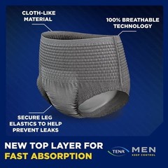 TENA Men Maximum Incontinence Underwear XXL 56 Count 55-66 in