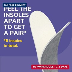 Dr Scholl’s Go Sockless! Cushioning Insoles for Women Men Unisex, 3 Pairs, Trim