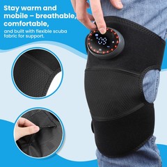 Touch Screen Shoulder Massager 5 Level 40℃-60℃ Heated Brace Pain Relief for Knee