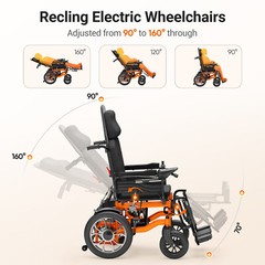 Electric Wheelchairs Reclining Foldable Lightweight Wheelchair Aid Motorized
