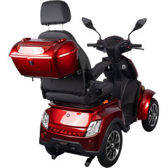 Heavy Duty 1000W 4-Wheel Scooter，700LBS，38Miles Red，LED，LCD，Disc Brake Mobility