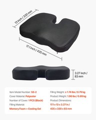 VEVOR Seat Cushion Cooling Gel & Memory Foam Seat Cushion for Pressure Relief