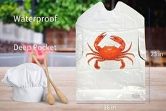 AMSCO Disposables Disposable Crab Bibs for Adults 25 Pack