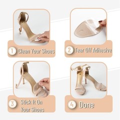 Dr. JK’s 8 Pcs Beige Metatarsal Pads, Invisible Cushioning for Heels & Sandals