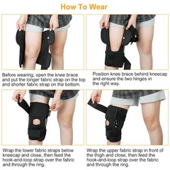 Adjustable Knee Brace Support Wrap Open Patella Compression Relief Neoprene