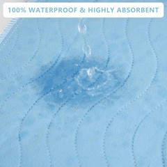 DAHAPYBOO Washable Underpads, 34”x36” 4Pack Incontinence Bed 34×36-4P, Blue