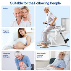 Electric Toilet Lift Seat – Powered Toilet Seat Risers with Handles for Seniors