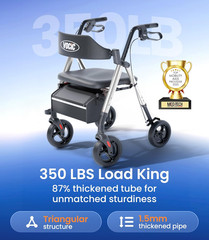 Z21 Lightweight Rollator Walker Silver