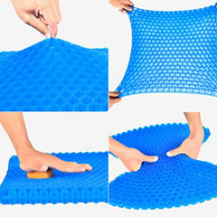 Gel Seat Cushion Cooling Honeycomb Chair Pad Thick Pressure Relief Cushion
