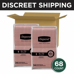Adult Diapers for Women, Incontinence & Postpartum Leak Protection, XL, 68 Count