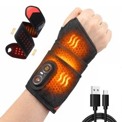 Electric Infrared Heated Wrist Wrap Brace Hand Massage Vibration for Pain Relief
