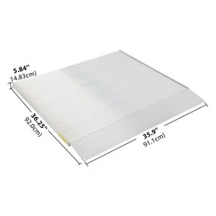 35.9″L x 36.25″W x 5.84″H Aluminum Threshold Ramp Portable Access 700LBS