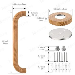 Munzong Stainless Steel Material Wood Grain Color 16 In Shower Bathroom Balance