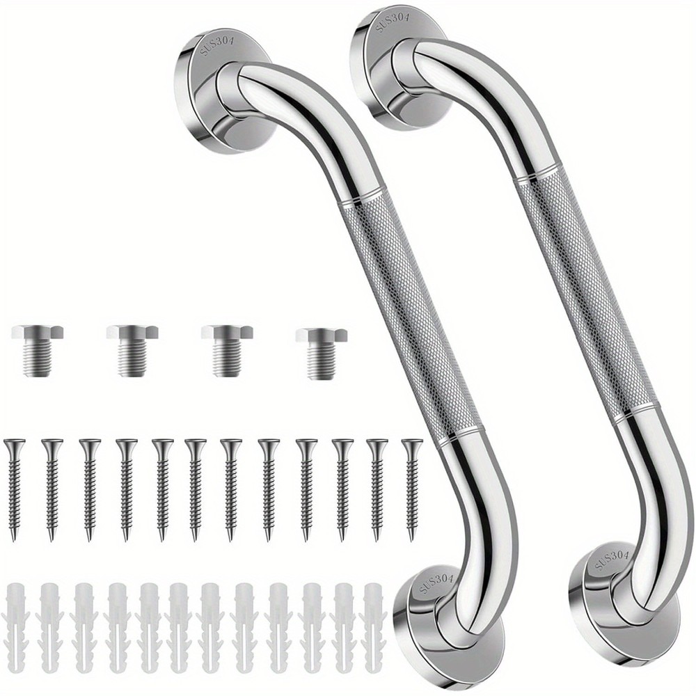 Anti-Slip Shower & Tub Grab Bar – 12 or 20 Inch Safety Handrail for Bathroom