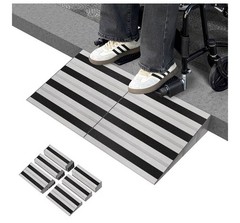 4″ Rise Modular Threshold Ramp for Doorways, Stable Wheelchair Ramp NEW