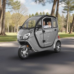 VEVOR 3-Wheel Enclosed Mobility Scooter for Seniors 650lbs Capacity 3-Seater