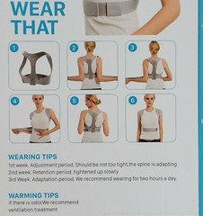 Posture Back Corrector Belt Brace For Help Correct Spine M 35-40 Inch Chest