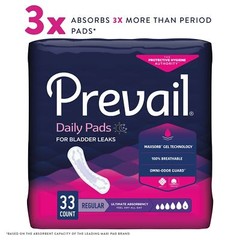 Prevail Daily Pads Ultimate Bladder Control Pad, 16-Inch Length (CS/132)