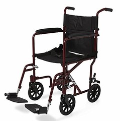 Bariatric Transport Wheelchair 19in Lightweight Red